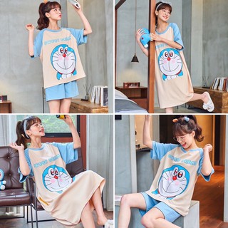 Bộ Đồ Và Váy Đầm Cotton Doremon Doraemon