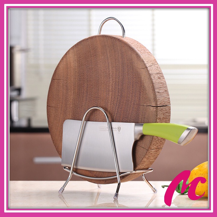 Giá để dao thớt bằng inox cổ điển tiện lợi,giá để vung xoong nồi đa năng_MC888