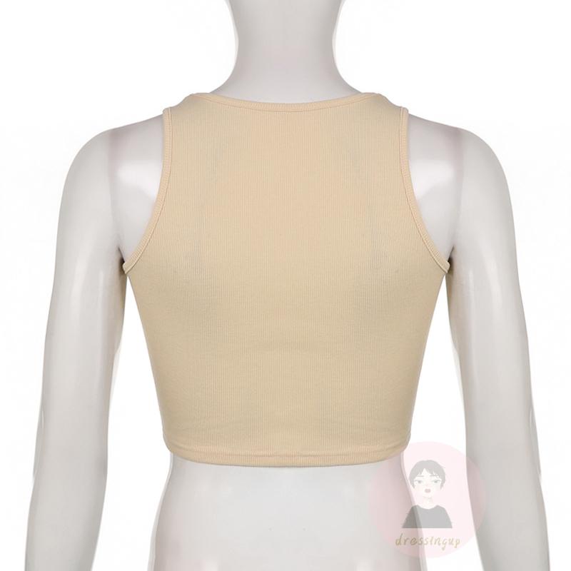 Áo Tank Top Nữ Không Tay Cổ Vuông In Họa Tiết Hình Học Thời Trang Mùa Hè