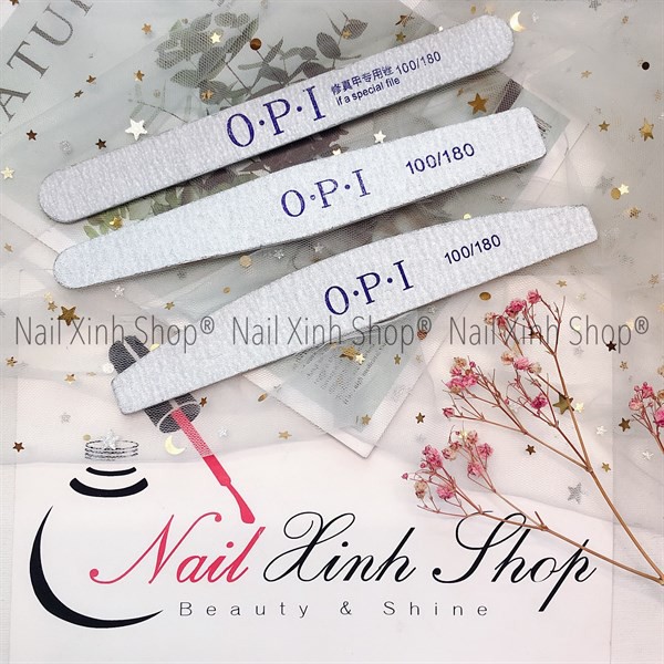 Set dũa móng tay  O.P.I 100/180 dụng cụ nail chuyên dụng (1 set 3 cây)