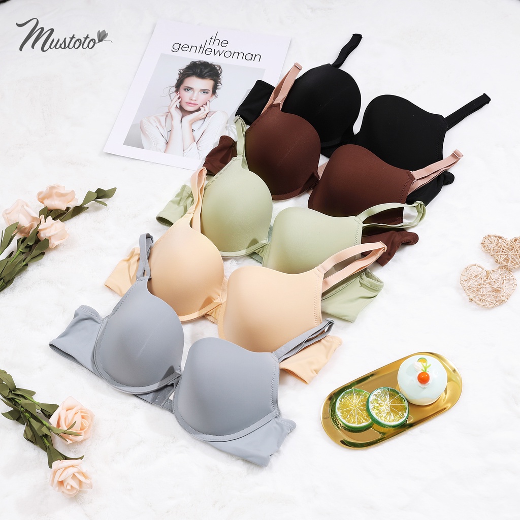 Áo Lót Nữ Trơn Cúp To Mút Mỏng Có Gọng Thoải Mái Humilis (Mustoto MA15 Xanh)