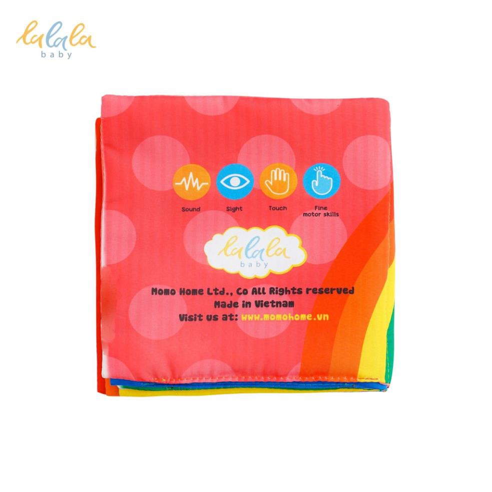 [Chính Hãng] Sách vải Lalala baby, kích thích đa giác quan chủ đề Màu sắc, kích thước 15x15cm 12 trang
