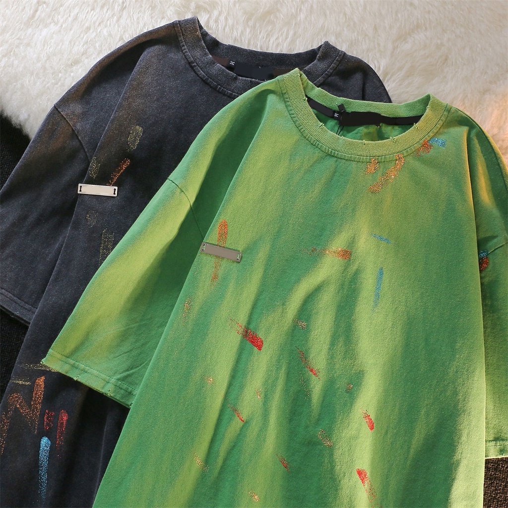 Áo Thun Tay Ngắn Họa Tiết Graffiti Phong Cách Âu Mỹ Thời Trang Cho Nữ Z2