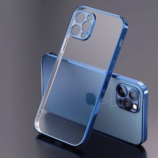 Ốp lưng bảo vệ Camera iPhone 12/ 12 Pro/ 12 Pro Max/ 11/ 11 Pro Max ... viền xi mặt lưng trong suốt siêu đẹp