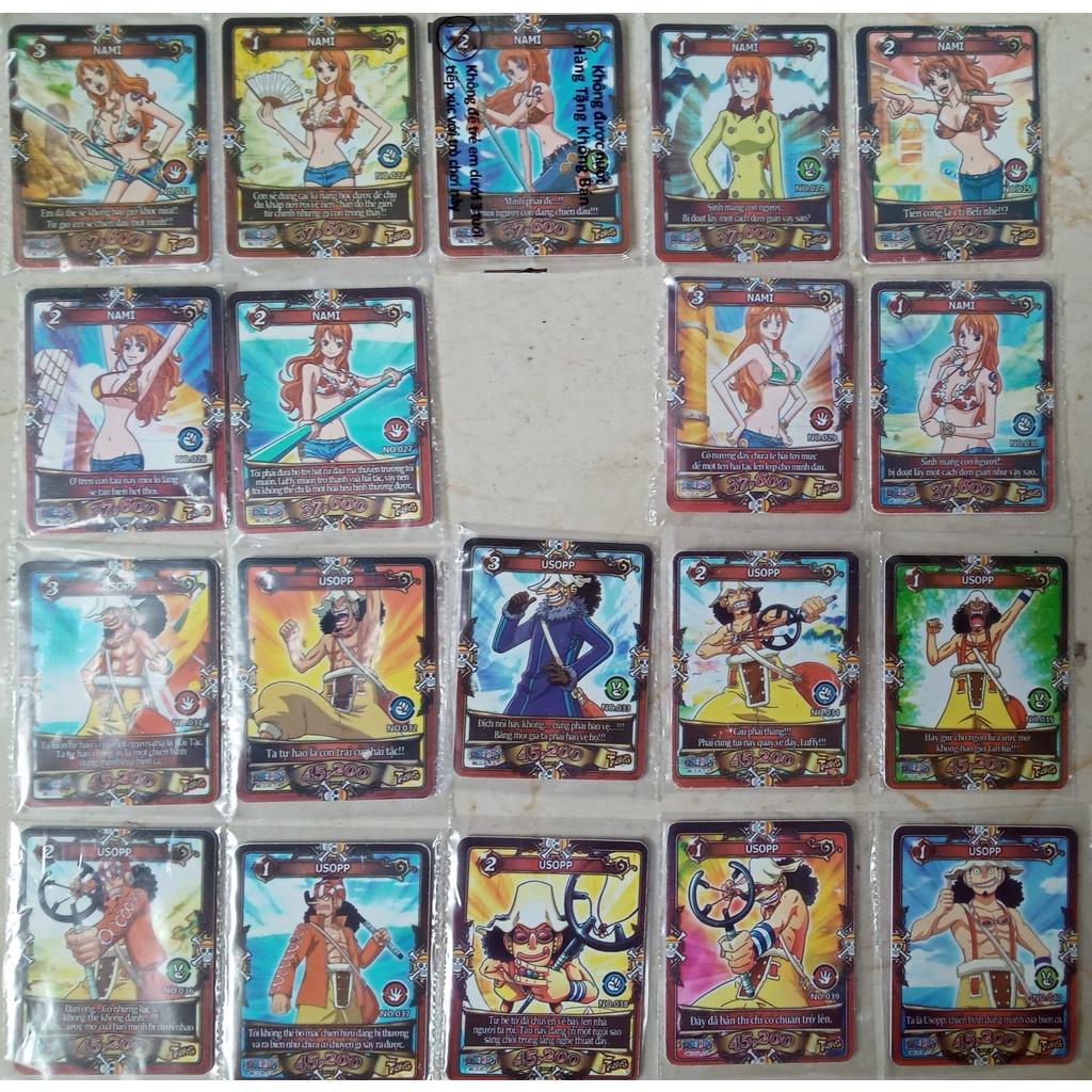 Thẻ Toonies Ma trận One piece  y như hình