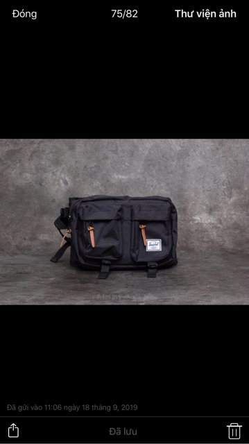 Túi đeo Herschel Eighteen Hip Pack Black | BigBuy360 - bigbuy360.vn