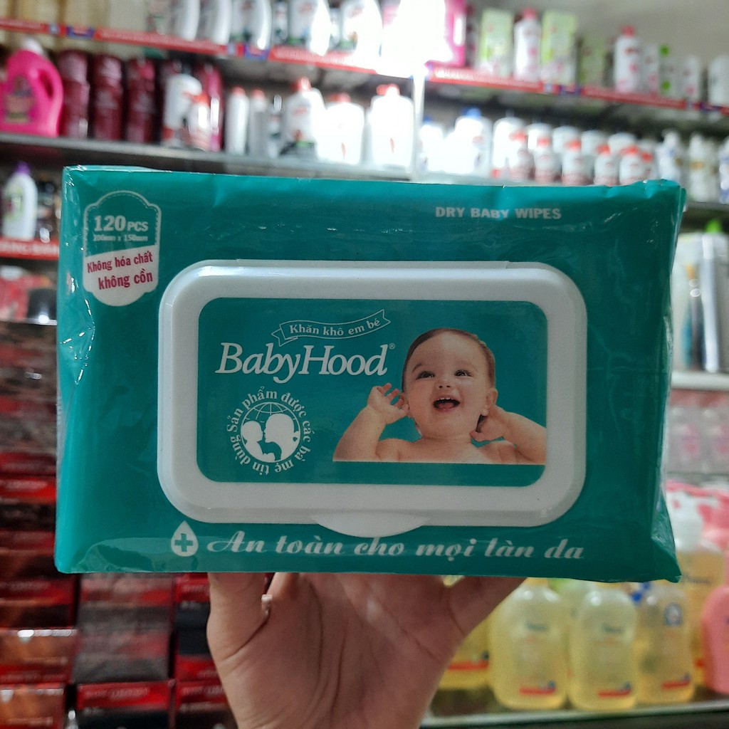 Khăn Khô Em Bé Babyhood 120 miếng