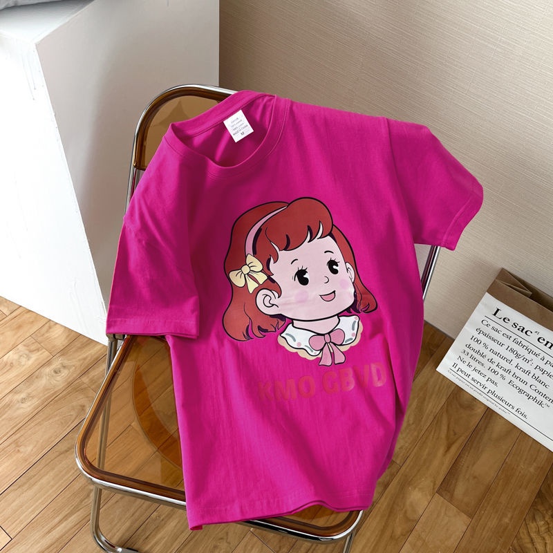 Áo Thun Cotton Tay Ngắn Màu Trơn Thiết Kế Mới Thời Trang Mùa Hè Theo Phong Cách Hàn Quốc Dành Cho Nữ