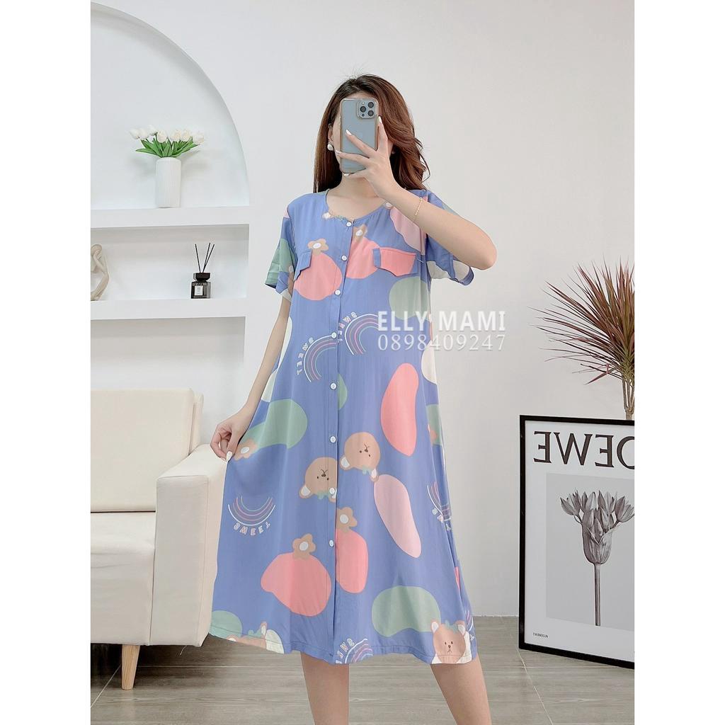 ( 40kg - 75kg )[ Cúc Mở Bé Ti ] Đầm Bầu , Suông Tole Lanh , Tôn 2 Da Thái Nhiều Màu Tay Ngắn Siêu Mát Nhẹ Tênh