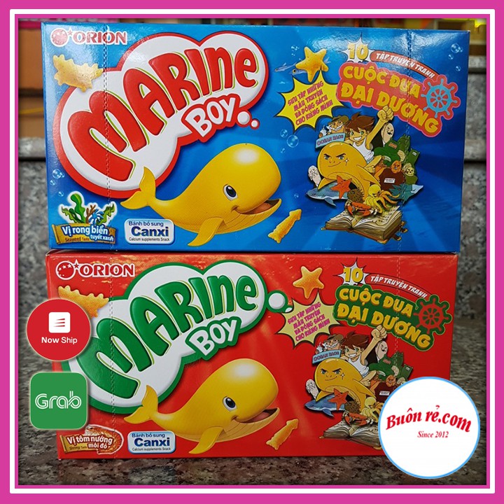 Bánh cá Marine Boy Orion (hộp 35g) Bổ sung canxi – bim bim cá giòn tan – đồ ăn vặt siêu ngon Buôn Rẻ - 01199