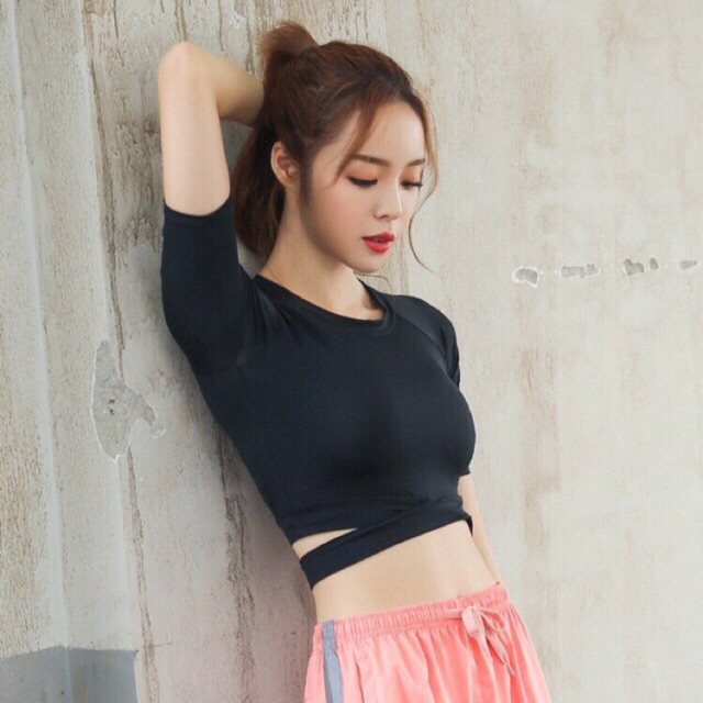 ÁO CROPTOP DÂY CHÉO TẬP GYM - YOGA CAO CẤP MỚI ( tặng kèm mút )