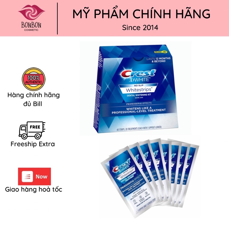 Miếng dán trắng răng tiện lợi 3D Whitestrips