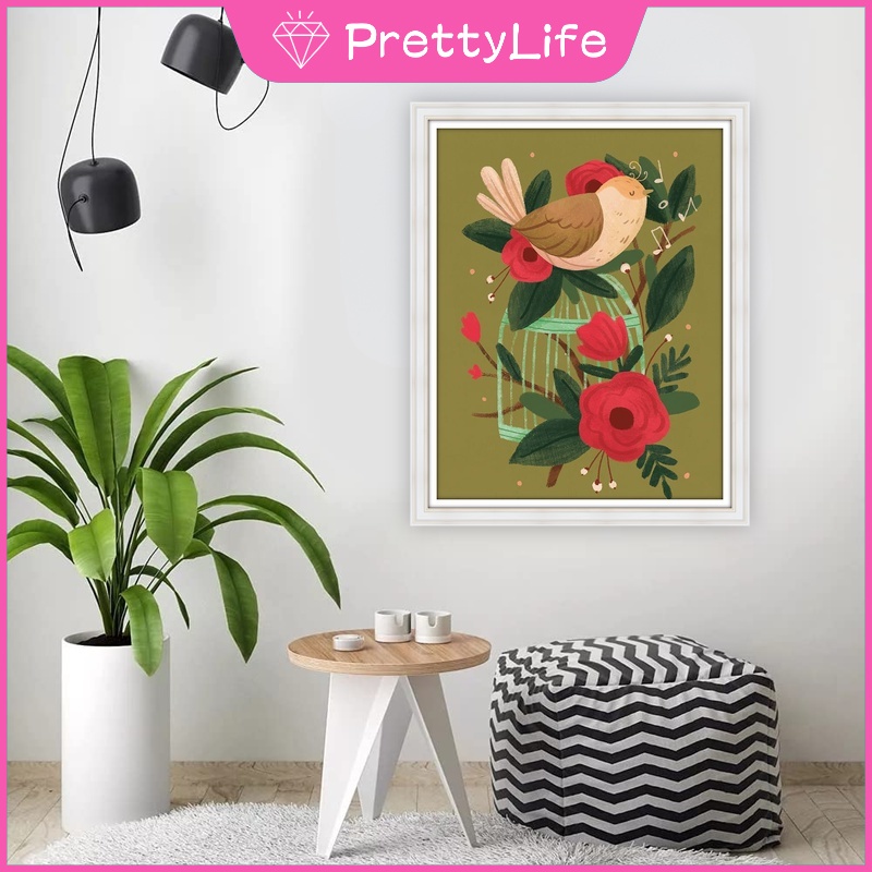 Bộ Tranh Đính Đá 5D Tự Làm Hình Hoa Và Động Vật 40x50cm Trang Trí Nhà Cửa