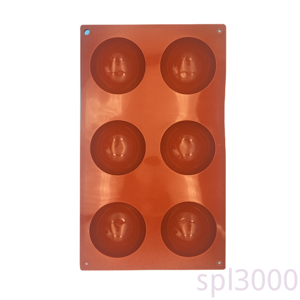Khuôn Làm Bánh Silicon Hình Bán Cầu 6 Lỗ