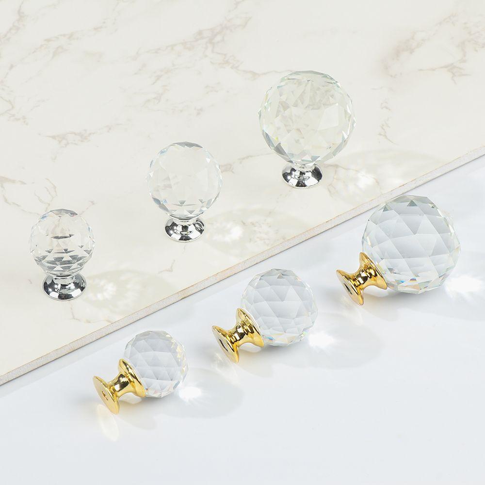 Tay Nắm Cửa Thiết Kế Sang Trọng Tiện Dụng Cho Nhà Bếp/ Tủ Quần Áo|Tay Cầm Ngăn Kéo Tủ Kính Hình Kim Cương Nhiều Màu Sắc