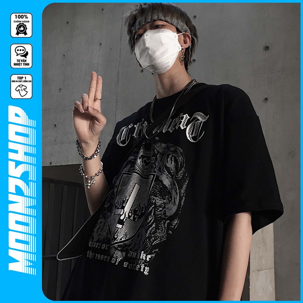 Áo thun tay lỡ nam nữ, áo phông unisex form rộng oversize D132