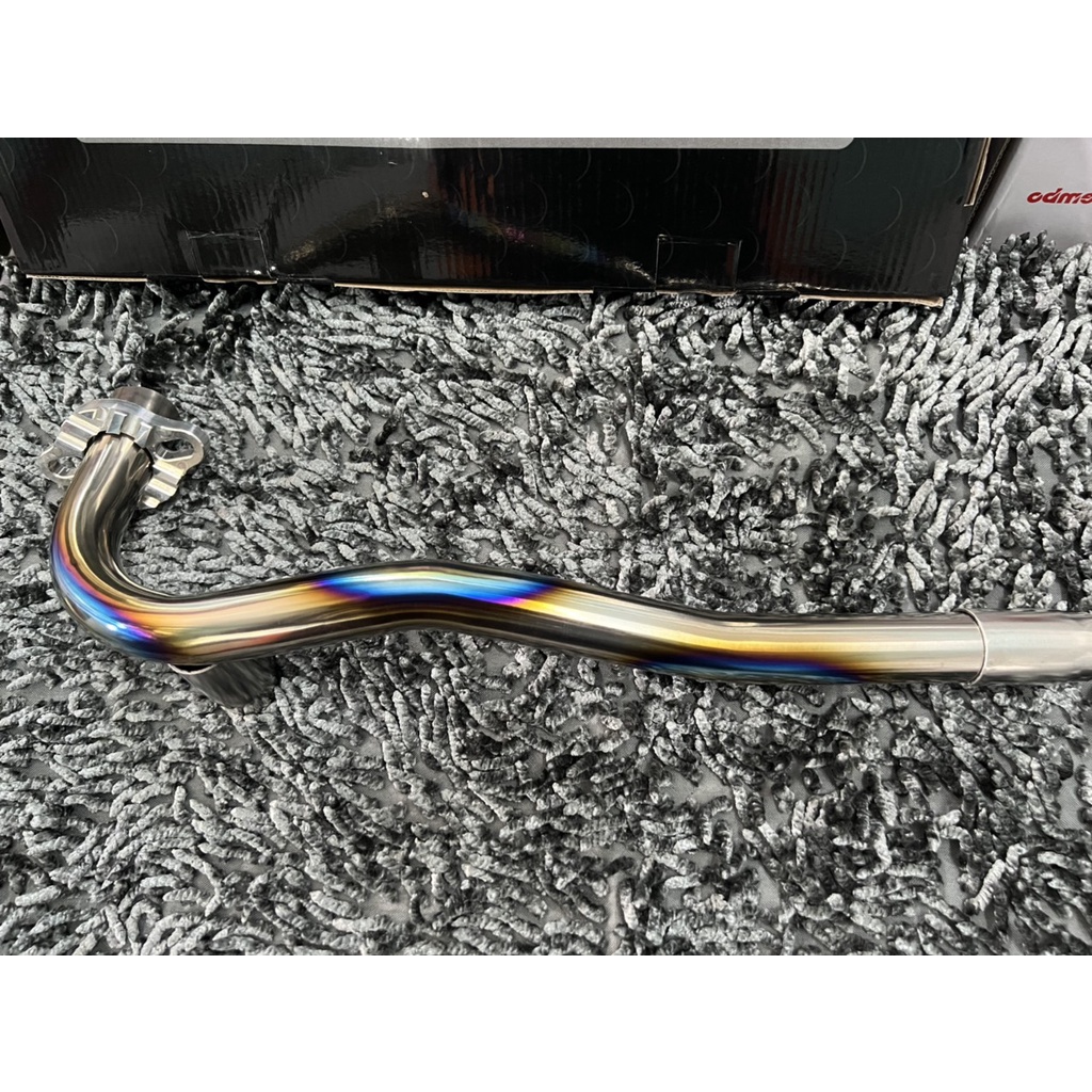 Cổ Pô Titan From thòng gắn cho Wave Dream Future đời đầu Tặng khâu nối inox 304 và Pát nhôm CNC