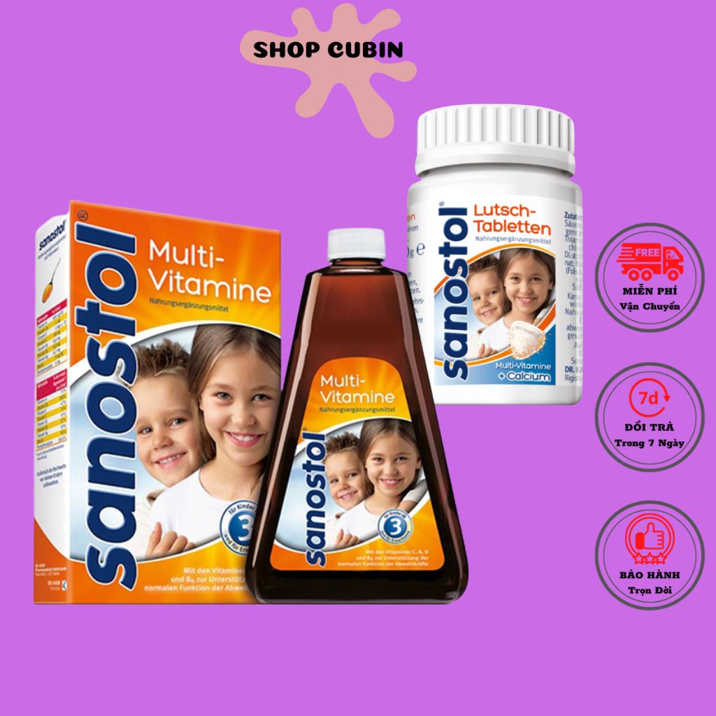 Vitamin Tăng Sức Đề Kháng Cho Bé Sanostol Số 1,3,6 và Kẹo Ngậm Sanostol Của Đức Cho Bé Từ 1 Tuổi 💖Hàng Nội Địa Đức 💖