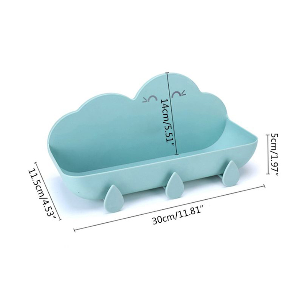 Kệ Đựng Đồ Dùng Phòng Tắm Gắn Tường Hình Đám Mây Bằng Abs Dễ Thương