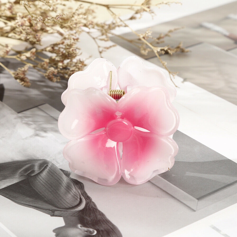 Kẹp tóc Haimeikang mặt hình hoa màu gradient phong cách Hàn Quốc dễ thương cho nữ