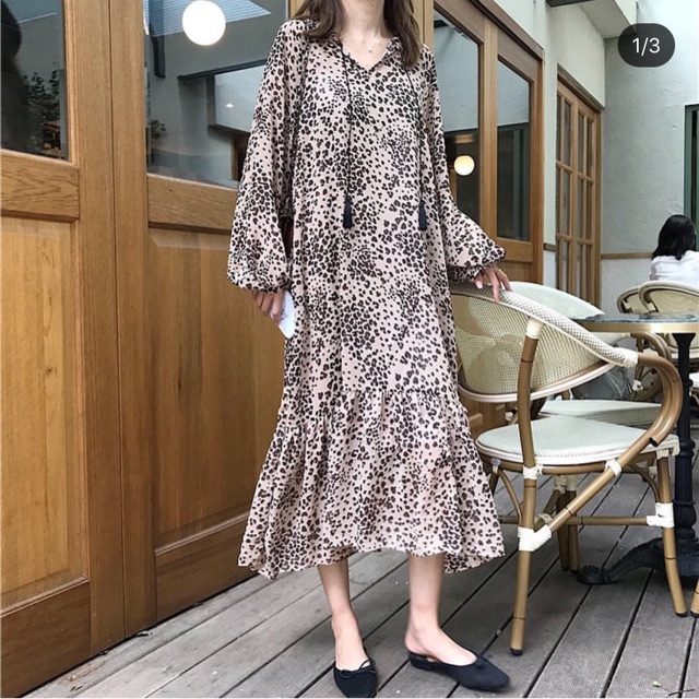 Đầm maxi da beo