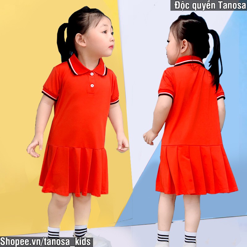 Váy polo cho bé tay ngắn kiểu dáng hợp thời trang đuôi cá cho bé gái 1-5 tuổi Tanosa_kids