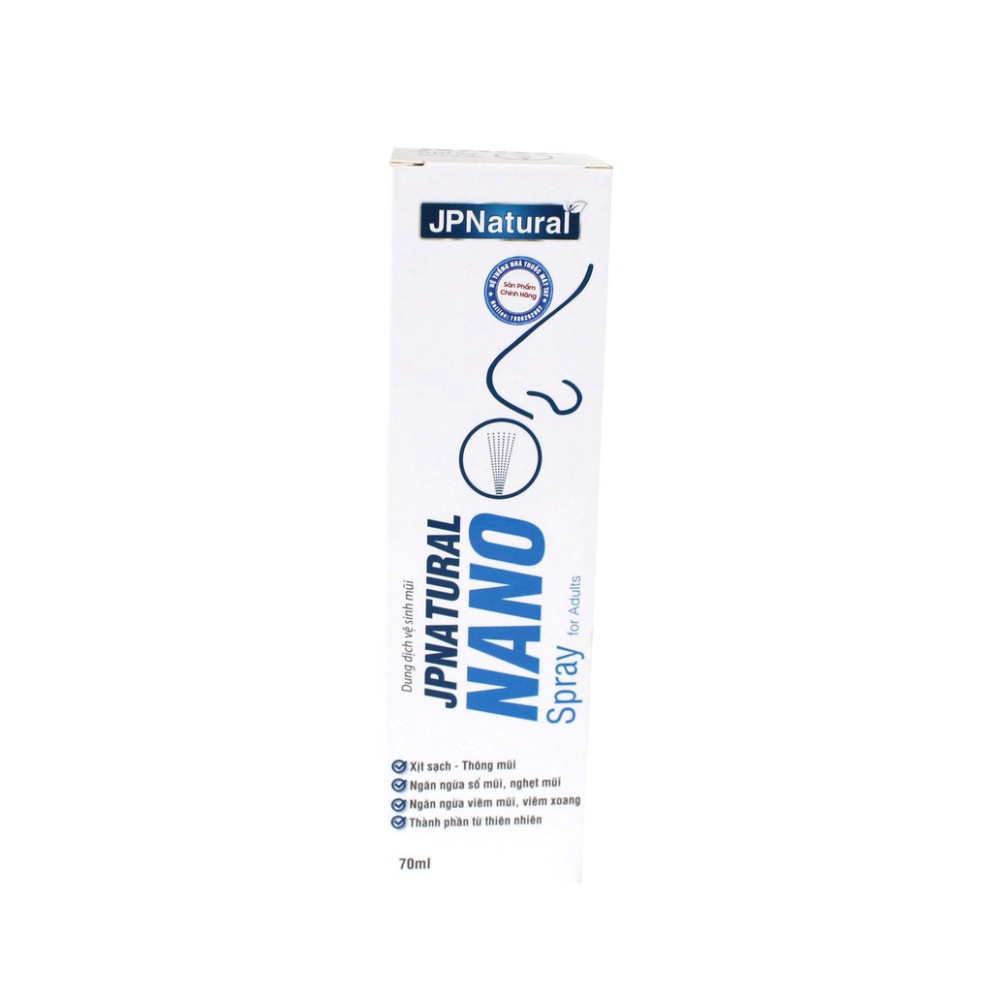 JPNatural Nano Spray For Adults - Chai 70ml - Xịt Sạch, Thông Mũi ( Dành Cho Người Lớn )
