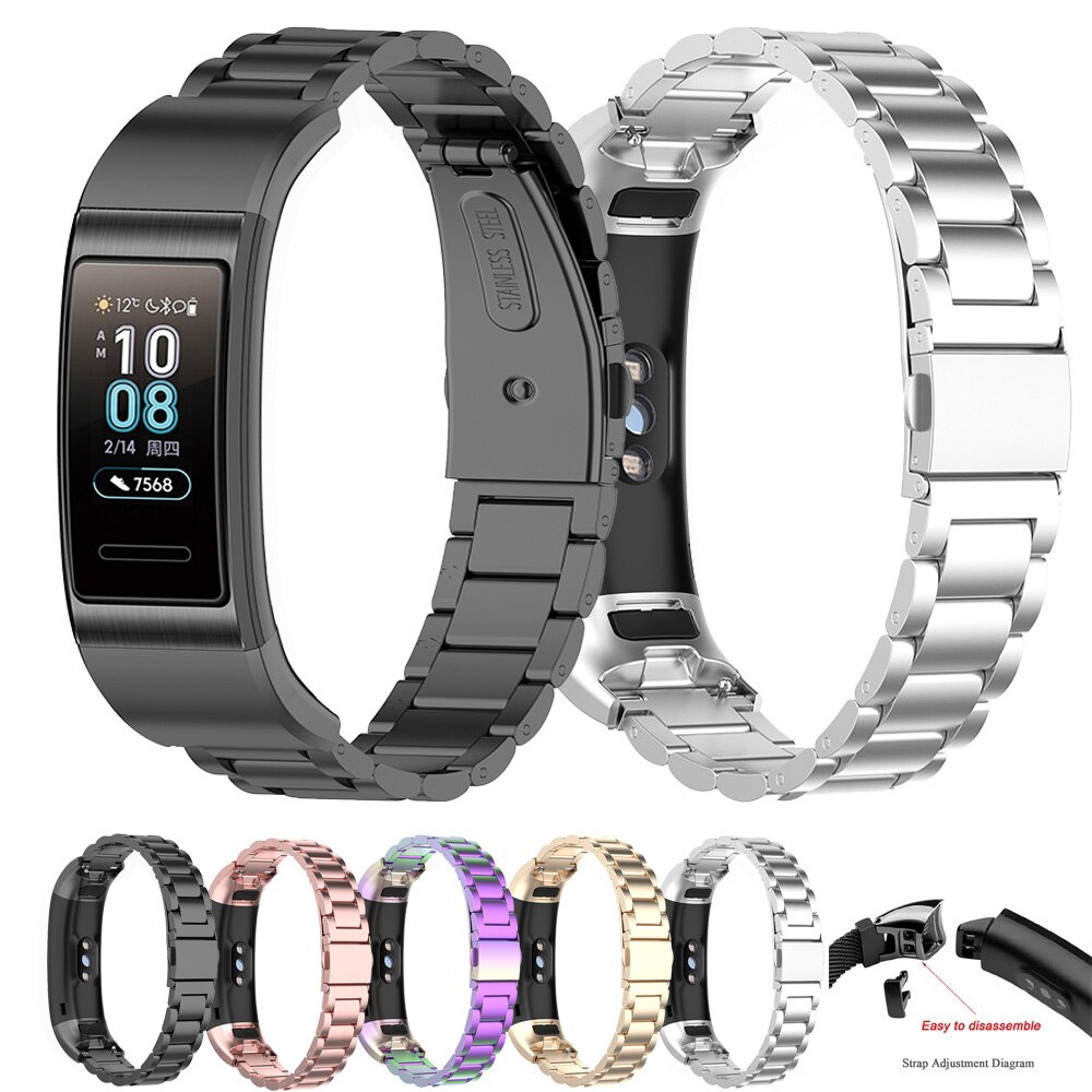 Dây Đeo Thay Thế Chất Liệu Kim Loại Dạng Lưới Thời Trang Cho Huawei Band 4 Pro Ter-b29s / Band 3 Pro