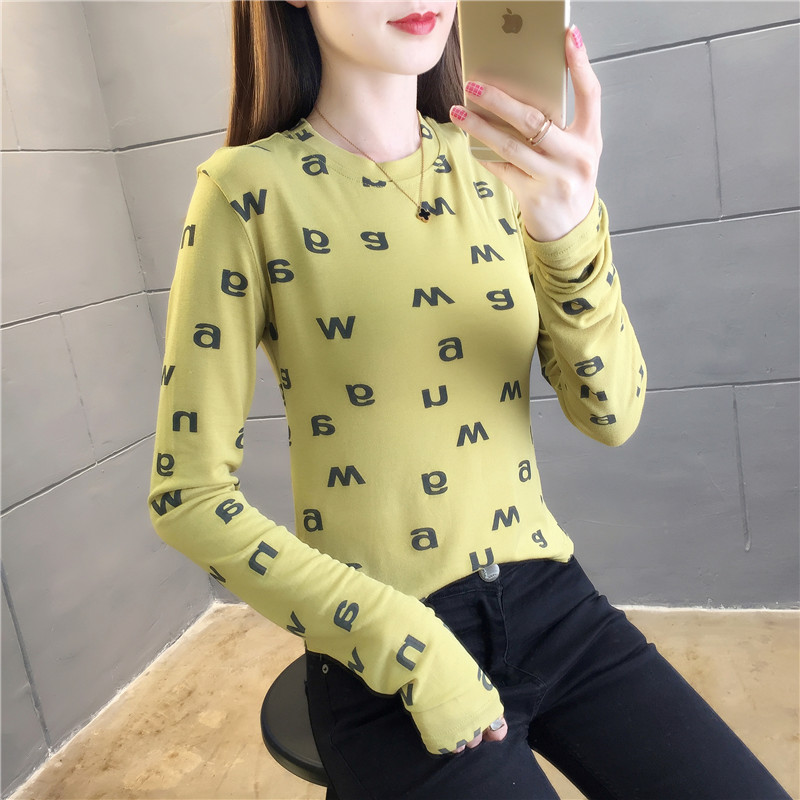 2020 new autumn bottoming shirt women  clothes autumn and winter slim top long sleeve T-shirt | BigBuy360 - bigbuy360.vn