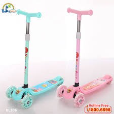 Xe trượt Scooter 3 bánh có bánh xe phát sáng (XE TRƯỢT SCOOTER (NHỰA) THĂNG BẰNG 3 BÁNH PHÁT SÁNG MẪU MỚI 2021 )1180