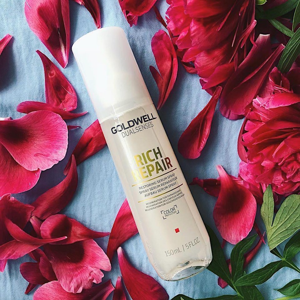 [#goldwell_chính hãng] Xịt xả khô siêu phục hồi bảo vệ nhiệt cho tóc Restoring Serum Spray Goldwell Rich Repair 150ml