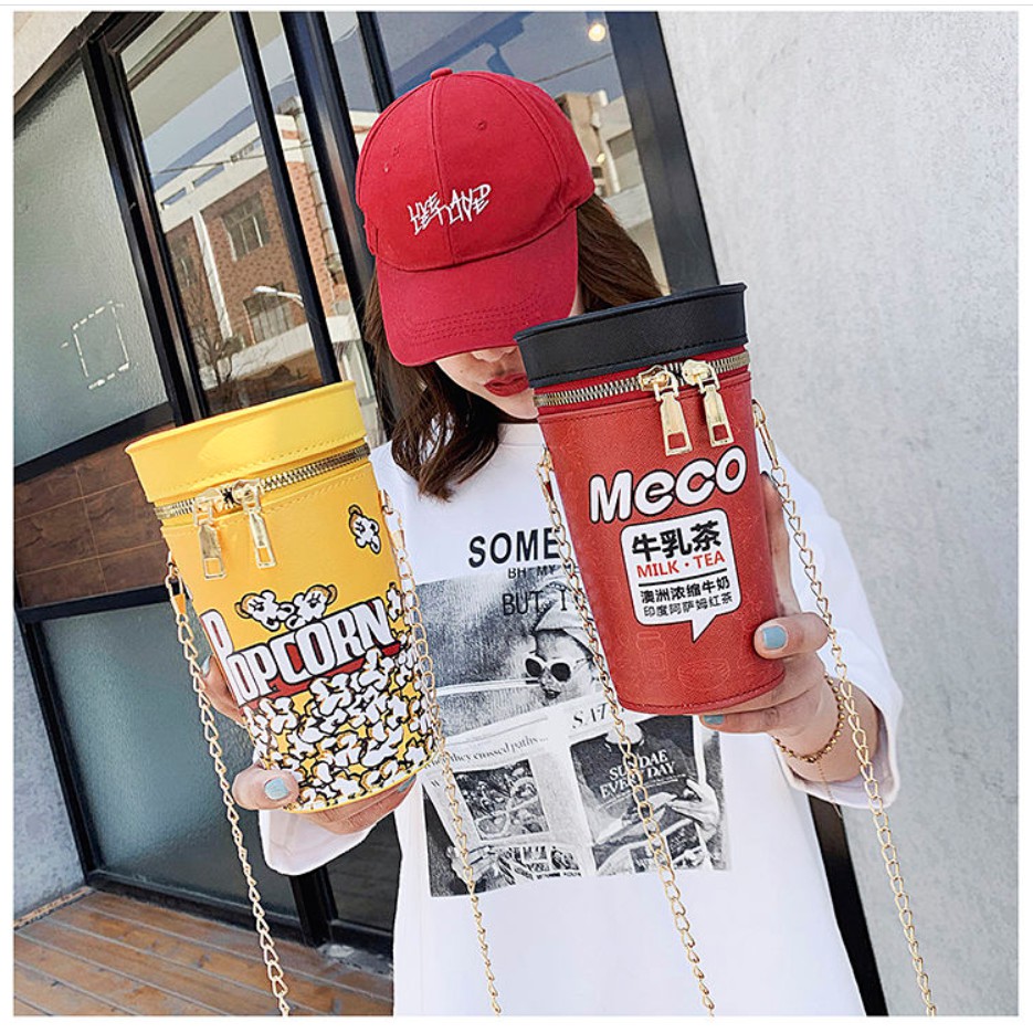 Túi xách đeo chéo vai hình ly trà sữa độc đáo sáng tạo