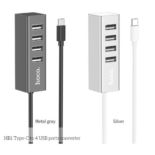 Bộ Chuyển Đổi Hoco HB1 - (Type-C sang 4 Cổng USB 2.0)