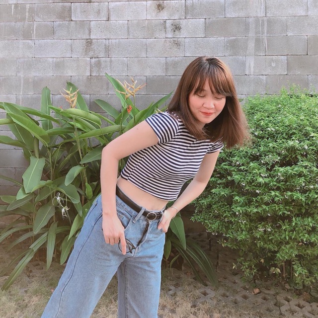 Áo Croptop thun cotton RUCHAN