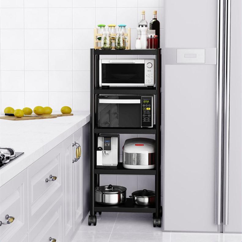 Kệ lò vi sóng 3,4,5 tầng Sơn Đen Đa Năng - Kệ Inox nhà bếp, Giá Tủ để đồ thông minh