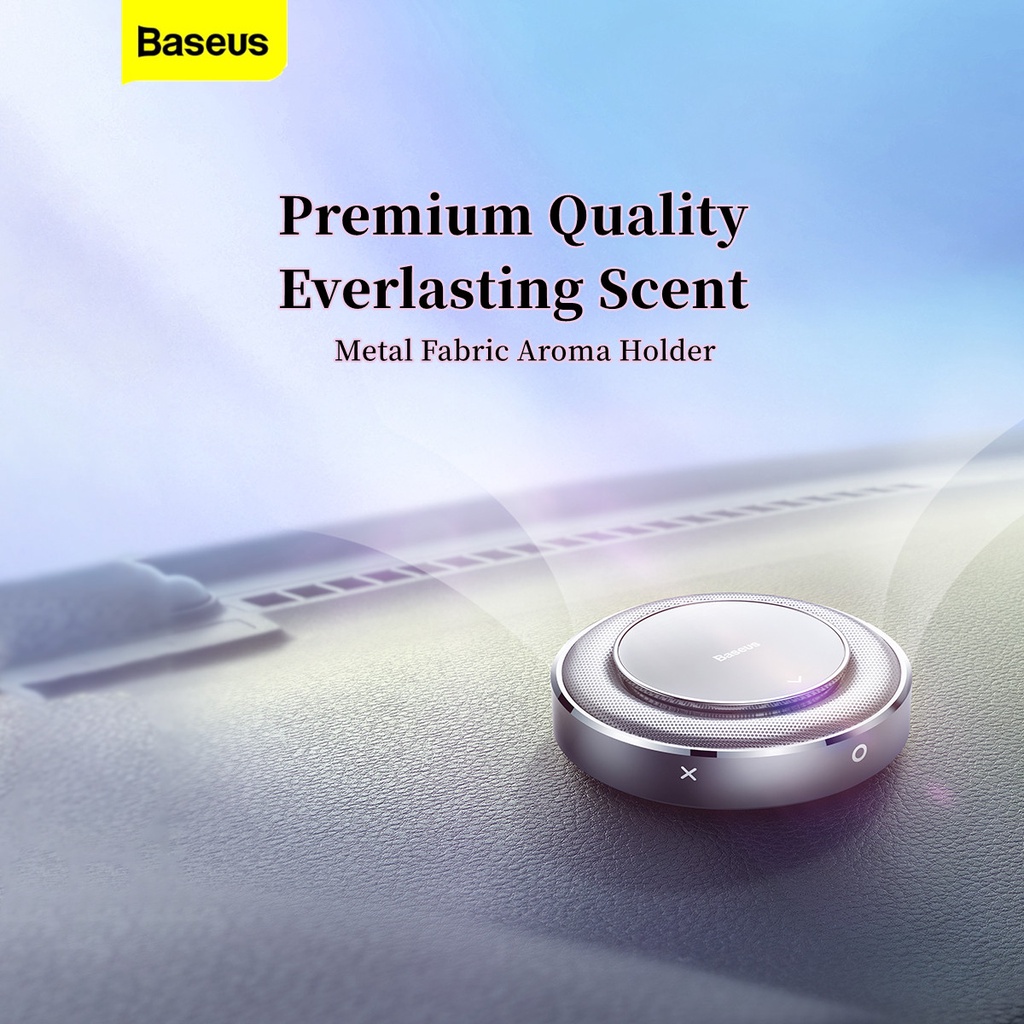 Máy Khuếch Tán Tinh Dầu Mini Hiệu Baseus Kèm Phụ Kiện Cho Xe Hơi (X2+Lemon Aroma*1+Ocean Tablet)