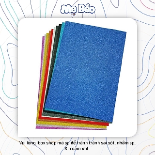 [Tập 10 tờ] Bìa Nhũ A4