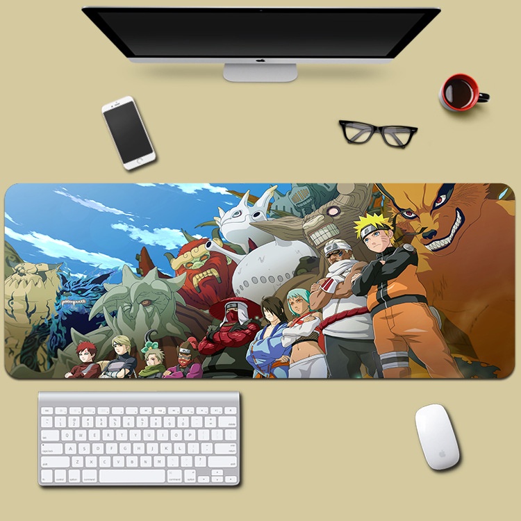 Miếng Lót Chuột Lớn Naruto Kích Thước 80x30cm Decor Bàn Làm Việc Văn Phòng In Siêu Đẹp