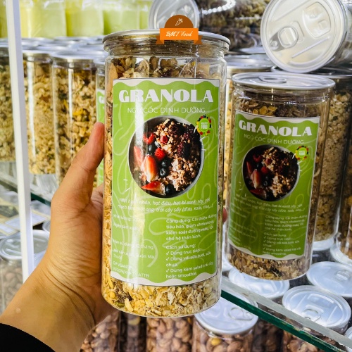 Ngũ Cốc Hạt Granola Không Đường Mix Cùng Hạt Dinh Dưỡng Và Trái Cây Sấy 65