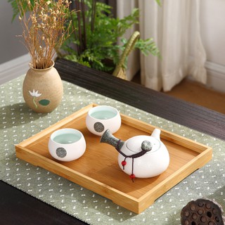 Khay gỗ đựng trà phong cách Nhật Bản