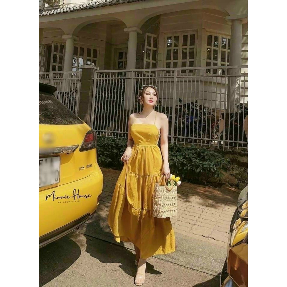 Váy maxi dáng dài, đầm đẹp mùa hè, hàng chuẩn đẹp bán shop, phom váy dưới 52kg | BigBuy360 - bigbuy360.vn