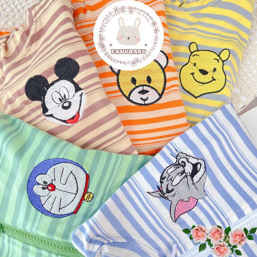Áo Khoác Chống Nắng Trẻ Em MINKY MOM Chính Hãng Thun Lạnh Sọc Dệt Visco Tai Thú Hình Thêu Bé 0 1 2 3 4 5 Tuổi - Favybaby