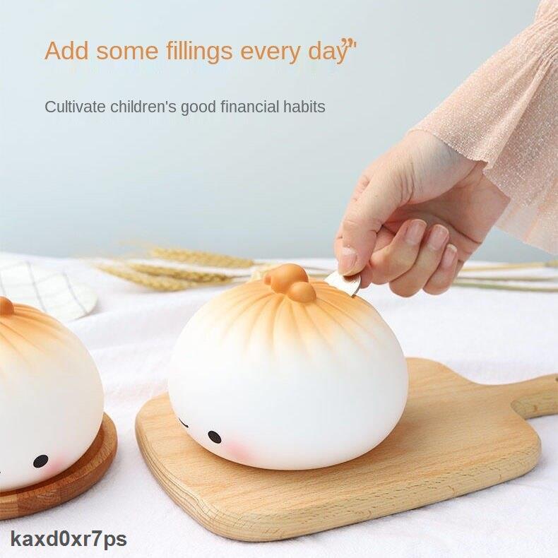 GENUINE Ống Tiết Kiệm Tiền Hình Bánh Bao Độc Đáo