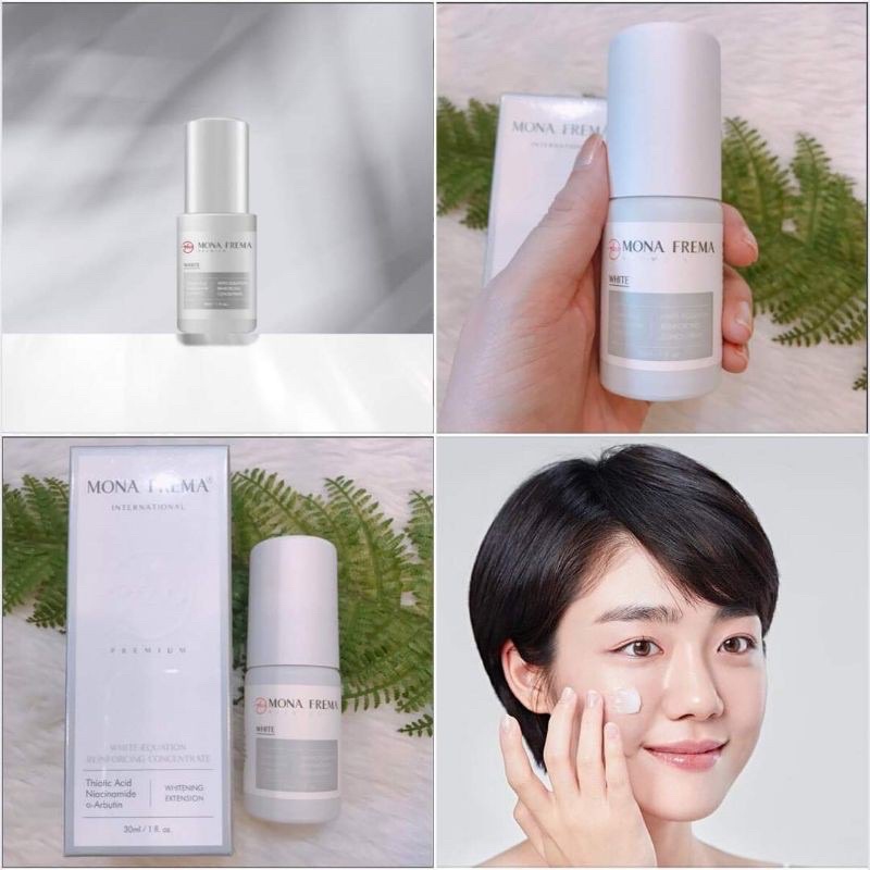 Bộ đội serum kem dưỡng dưỡng trắng Mona frema white equation reinforcing