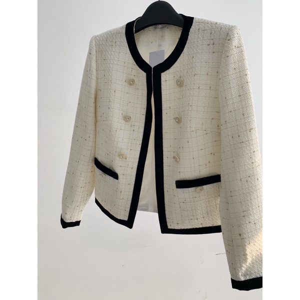 Elina Tweed Jacket - Áo tweed viền nhung SEDUISANT