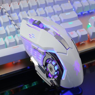 CHUỘT CHƠI GAME CÓ DÂY WOLF G502 (Màu Trắng + ĐEN)