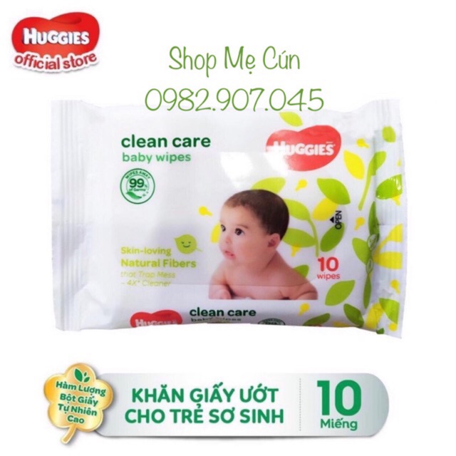 Khăn ướt Huggies 10 tờ