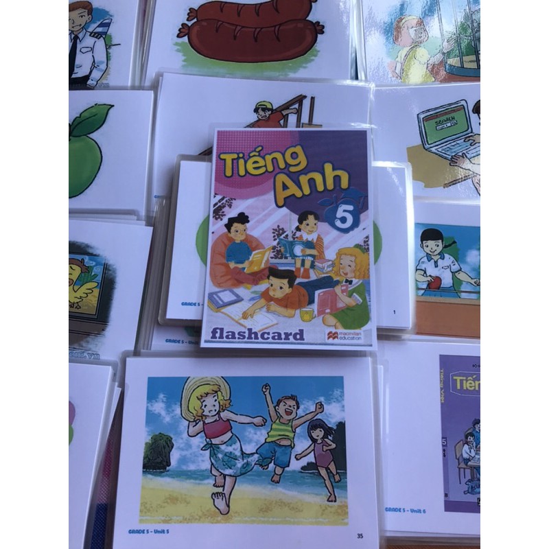 Flashcard Tiếng Anh lớp 5 - BGD - ép plastic