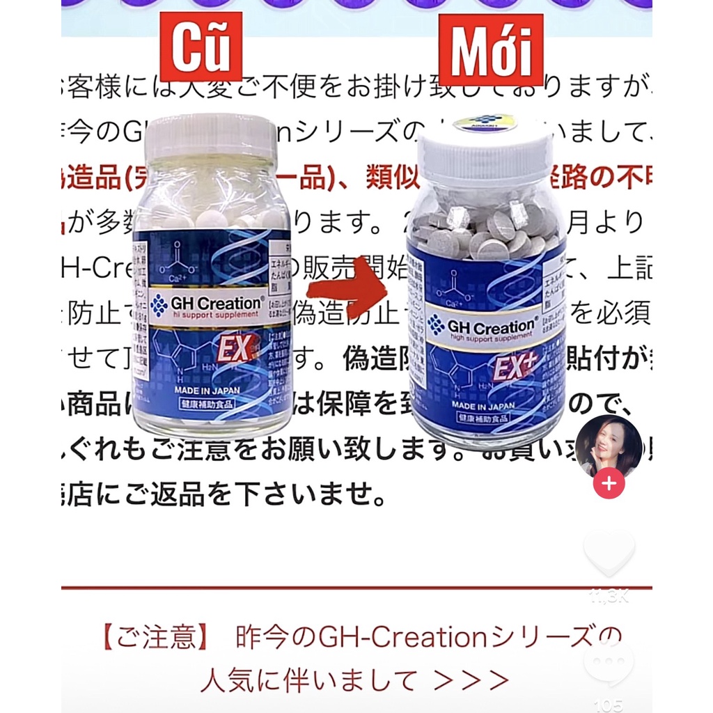 Viên uống tăng chiều cao GH Creation của Nhật Bản 270 viên