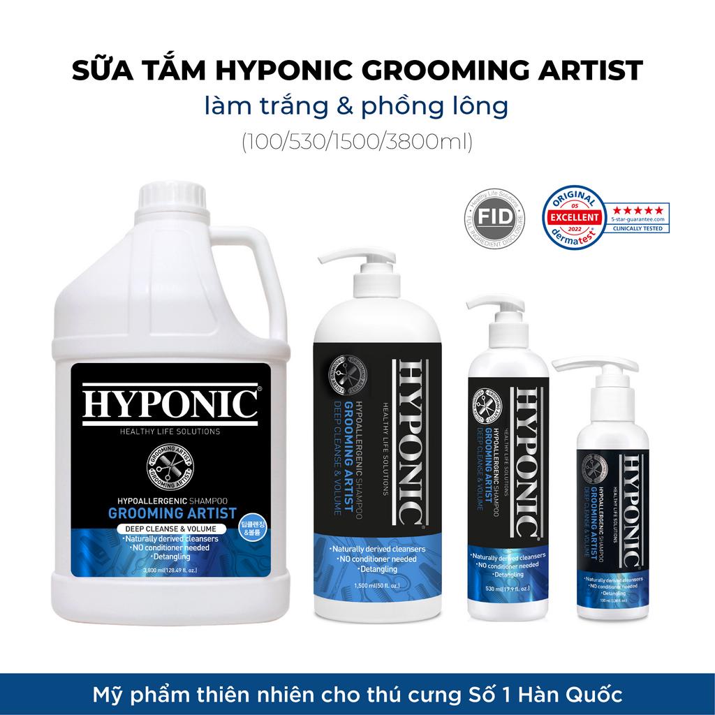 Sữa tắm chó Cao Cấp Làm Trắng & Phồng Lông HYPONIC Grooming Artist - 100ml